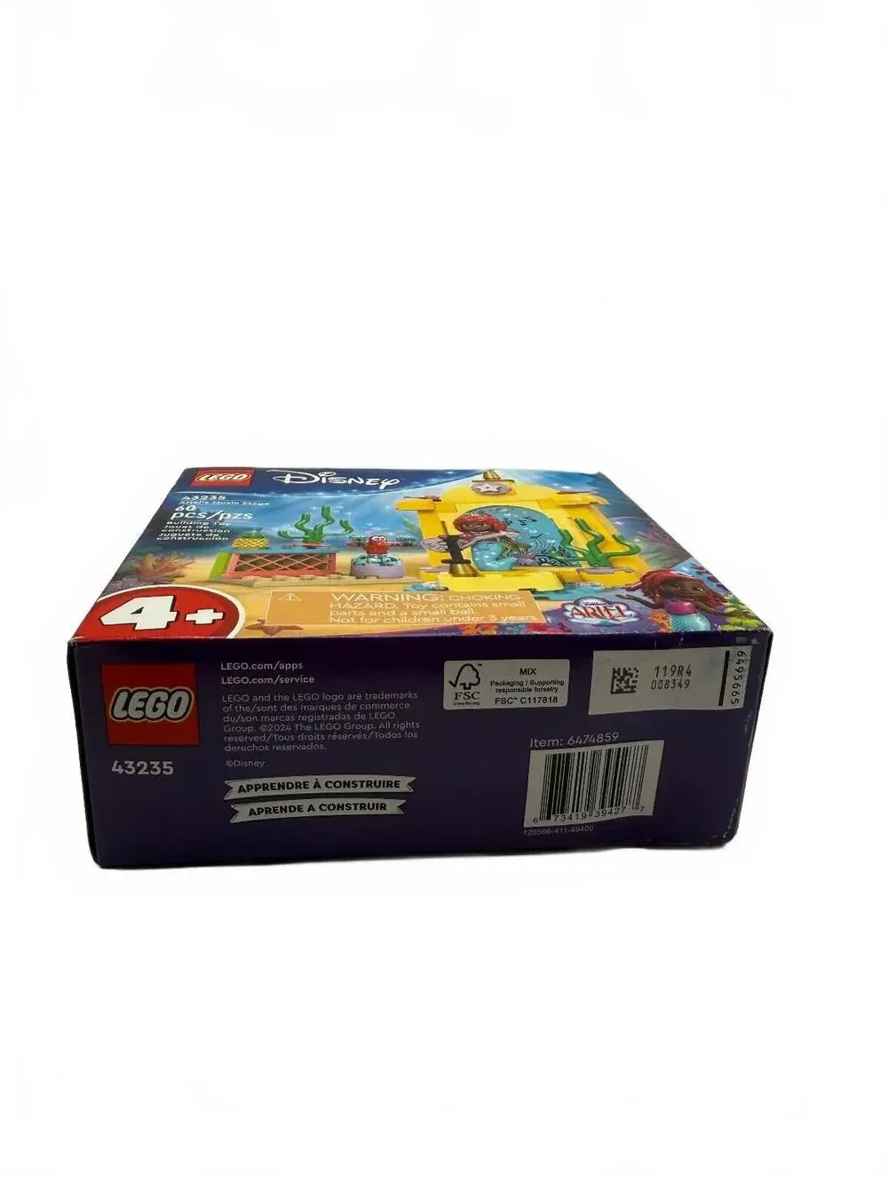 LEGO Disney Ariel's Music Stage 43235 Building Toy 60 pcs